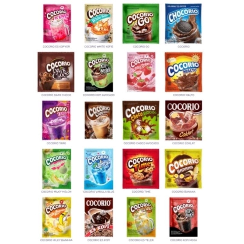 

Minuman Cocorio 1 renceng isi 10 sachet