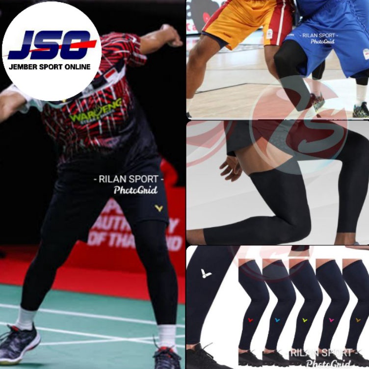 KODE J5J Kaos kaki stoking olahraga bulutangkis voli futsal sepakbola basket leg sleeve knee long st
