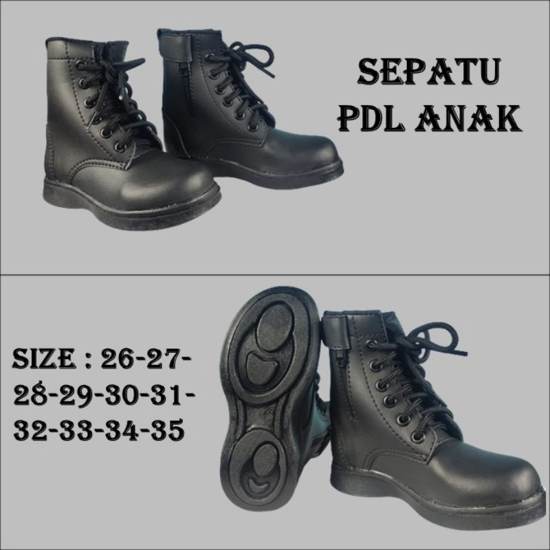 sepatu pdl tni ad anak tk