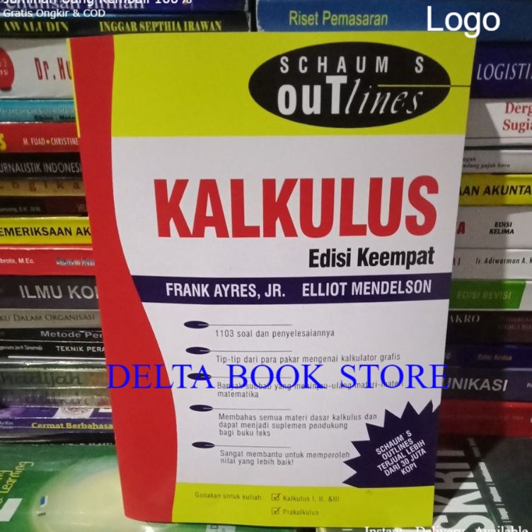 KODE Y96G Kalkulus Edisi 4 keempat By Frank Ayres Schaum series