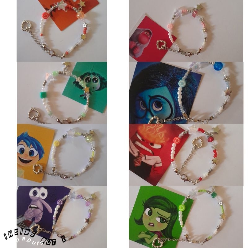 Inside out 2 bracelet | gelang couple inside out 2 | beads bracelet