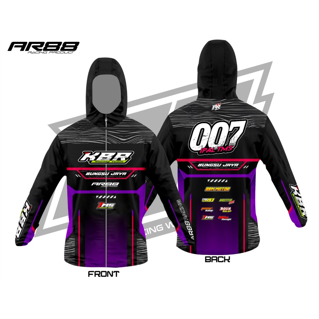Jaket Racing Costum Bahan taslan/parasut | Komunitas | Supermoto FREE DESAIN