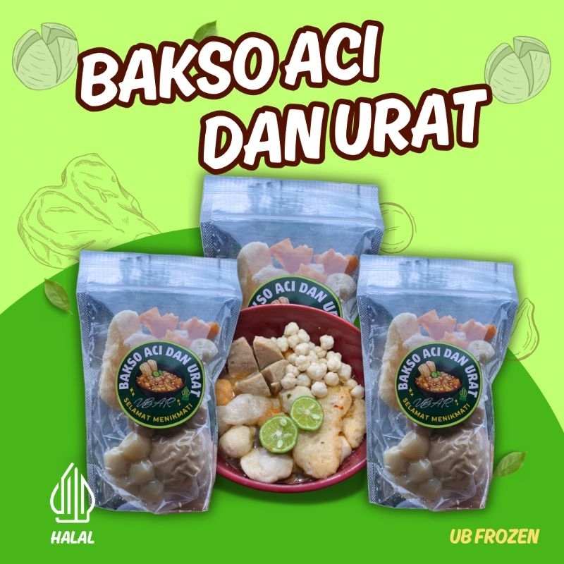 

Baso Aci dan Urat kemasan 1porsi Lengkap