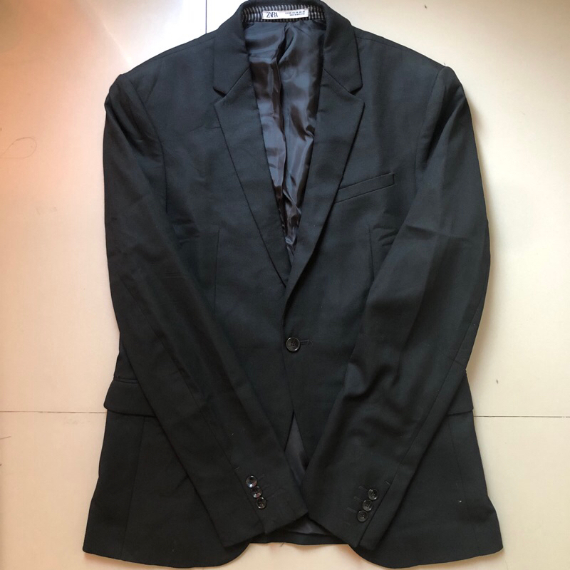 ZARA MAN BLAZER CASUAL FOR MEN HITAM PEKAT