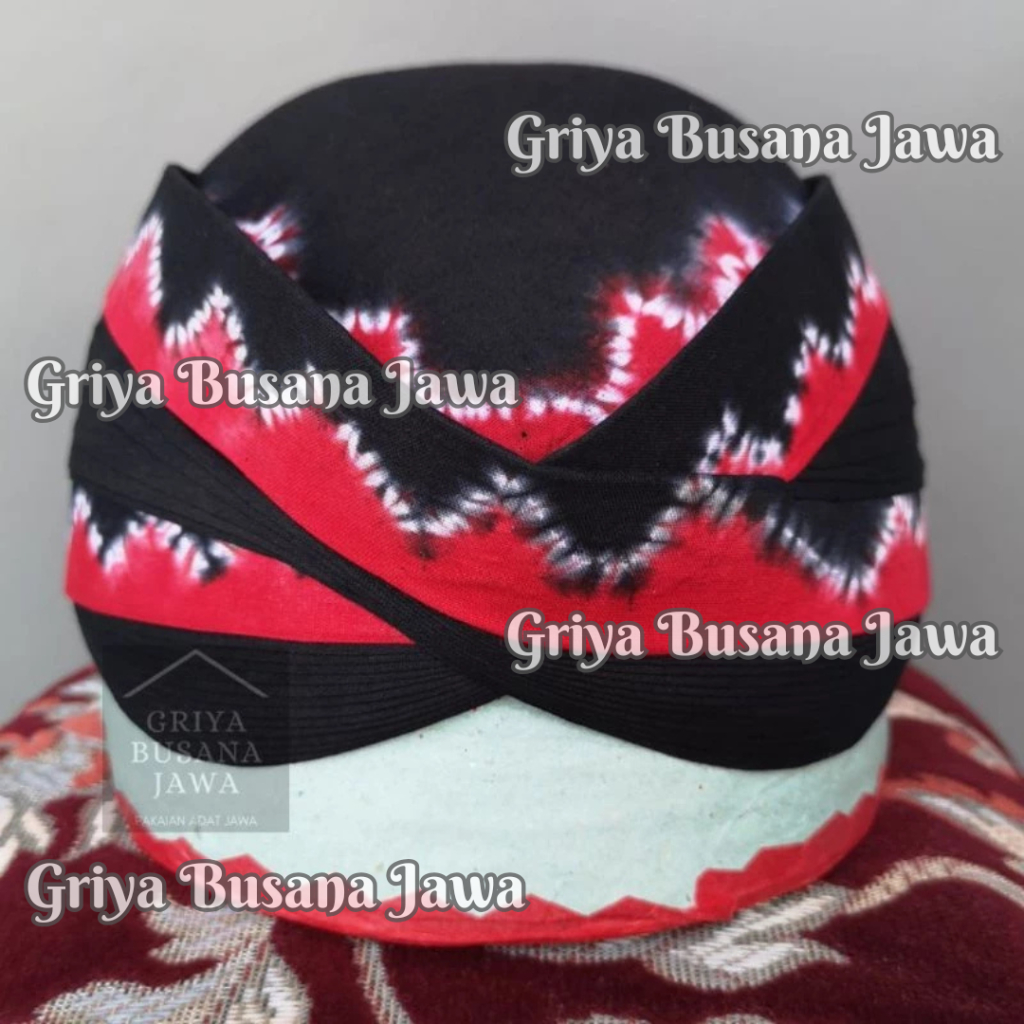 Blangkon Solo Perbawan Alusan Batik Jumputan
