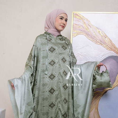 ALRIZKY - MUKENA DEWASA ARMANI SILK 2IN1 MOTIF LASERCUT