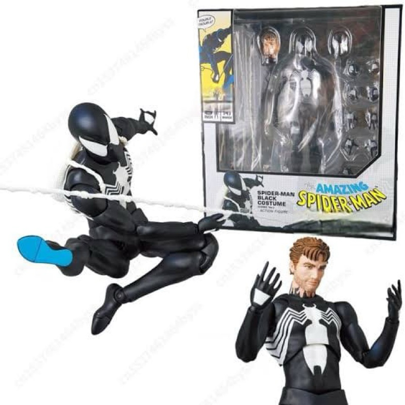 action figure mafex amazing spiderman black costume