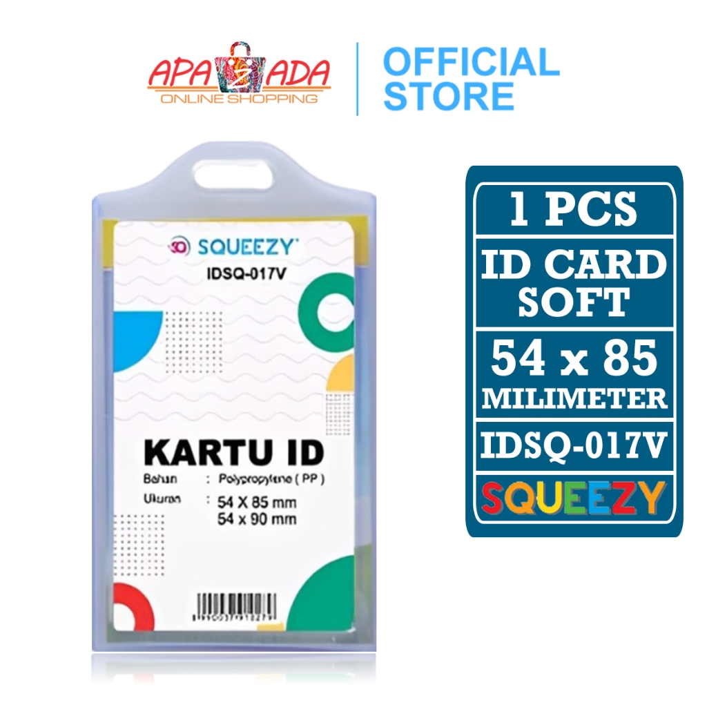 

Apazada - ID Card Case Holder Vertical Soft Uk 54 x 85mm [1 Pcs] / Card Frame ID Card Name Tag IDSQ-017V