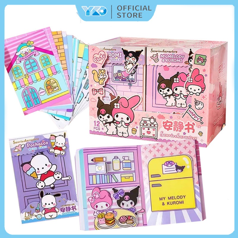 

YKO Tidak Perlu Memotong Quiet Book Buku Sticker Lucu Jumbo Bubble 3D Sticker Busy Book Melody
