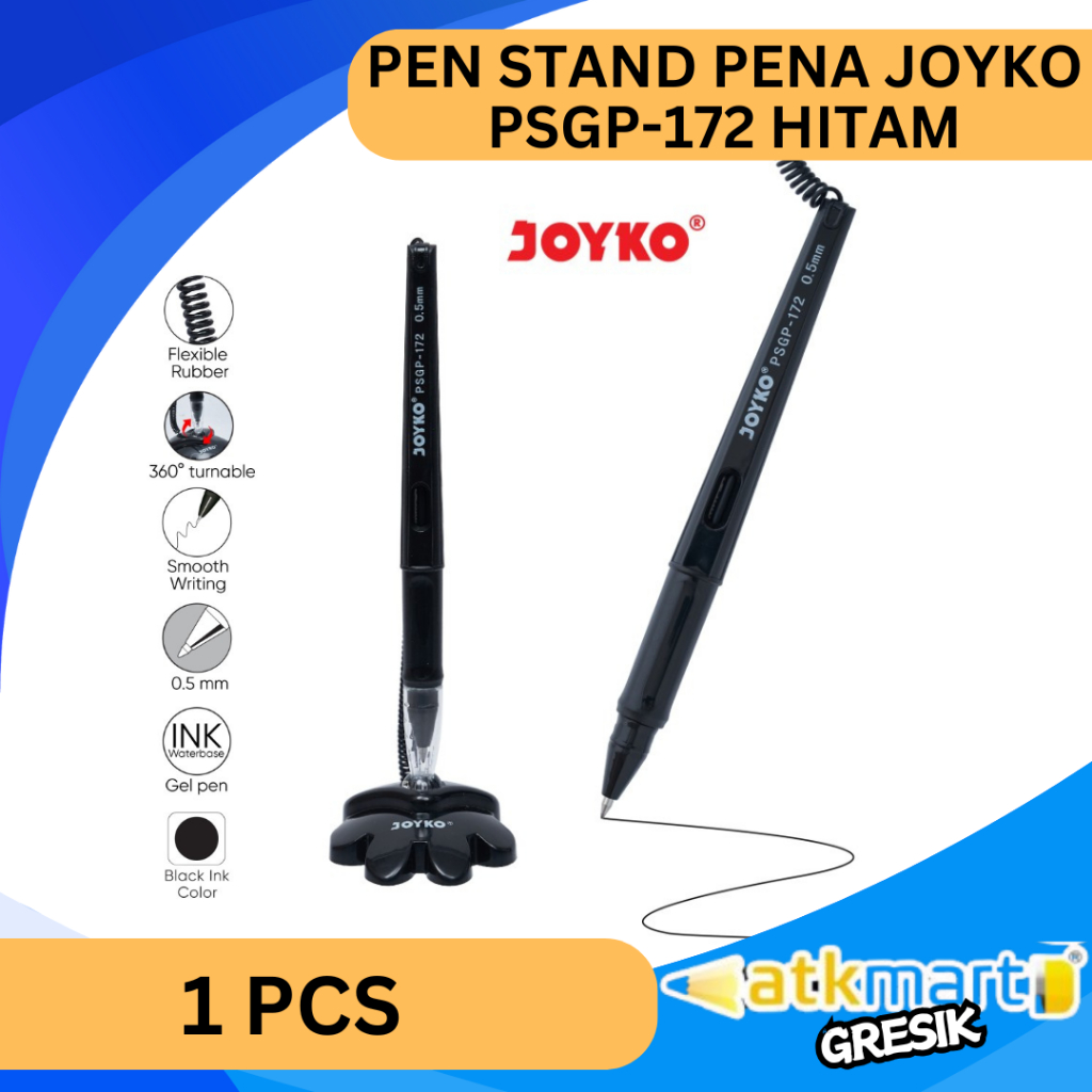 

JOYKO BALLPOINT SPIRAL STAND GEL PEN PENA PULPEN MEJA BOLPOINT MEJA PSGP-172 0.5 mm HITAM