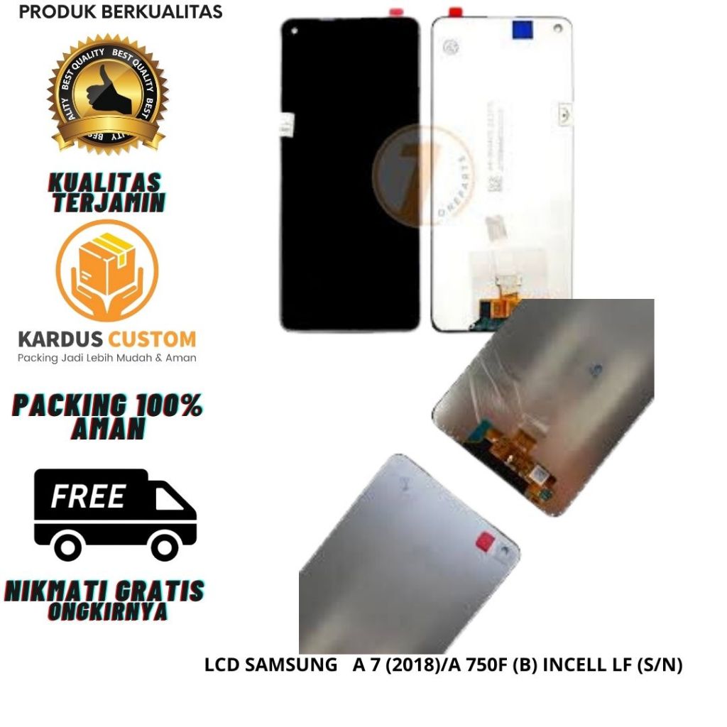 LCD SAMSUNG  A 7 (2018)/A 750F (B) INCELL LF (S/N)