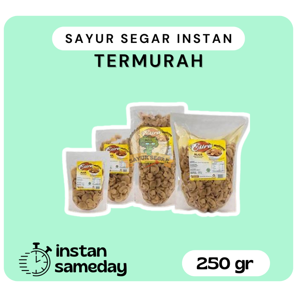 

Jamur Slice Kemasan Pouch 250gram/Etira Slice - Sayur Segar Instan