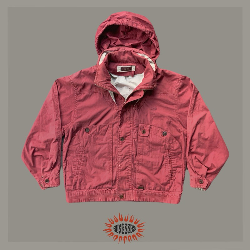 Vtg Shane  Jeans Zip-Up Windbreak Hide Hooded Jacket  Outdoor •Winter • Outer • Unisex • Outwear • D