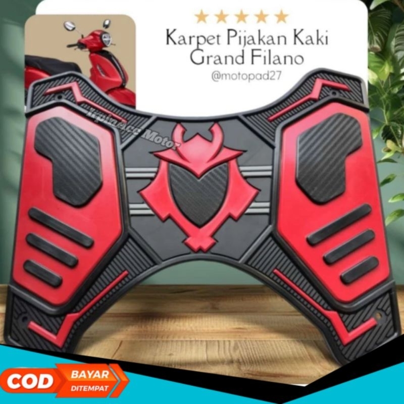 pijakan kaki karpet filano pijakan kaki motor Yamaha grand filano 125 Karpet motor Filano 125