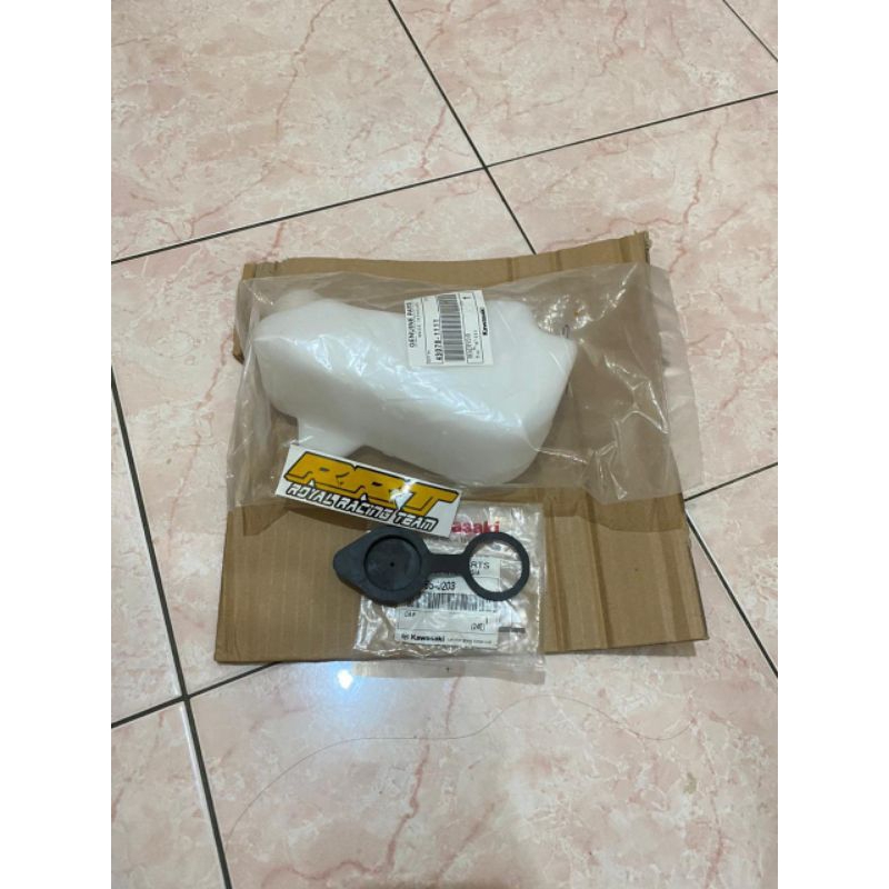 botol tabung air radiator dan karet tutup botol Ninja R SS original