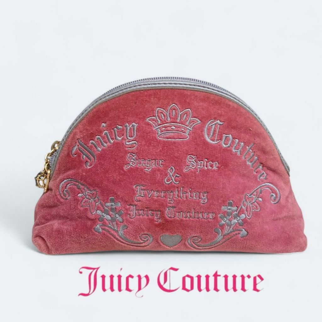 Juicy Couture Pouch make up cosmetics dompet make up branded second preloved