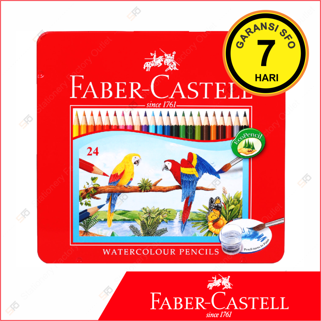 

Pensil Warna Faber Castell Watercolour isi 24 TIn Case - SFO Semarang Official
