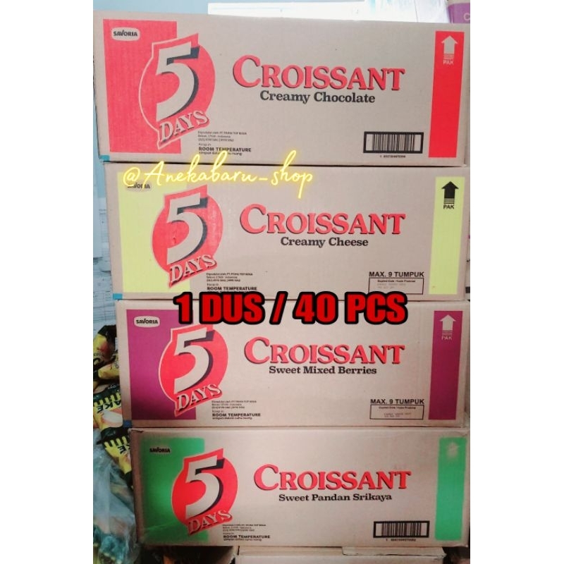 

[ 1 DUS / 40 PCS ] 5 DAYS CROISSANT 60g