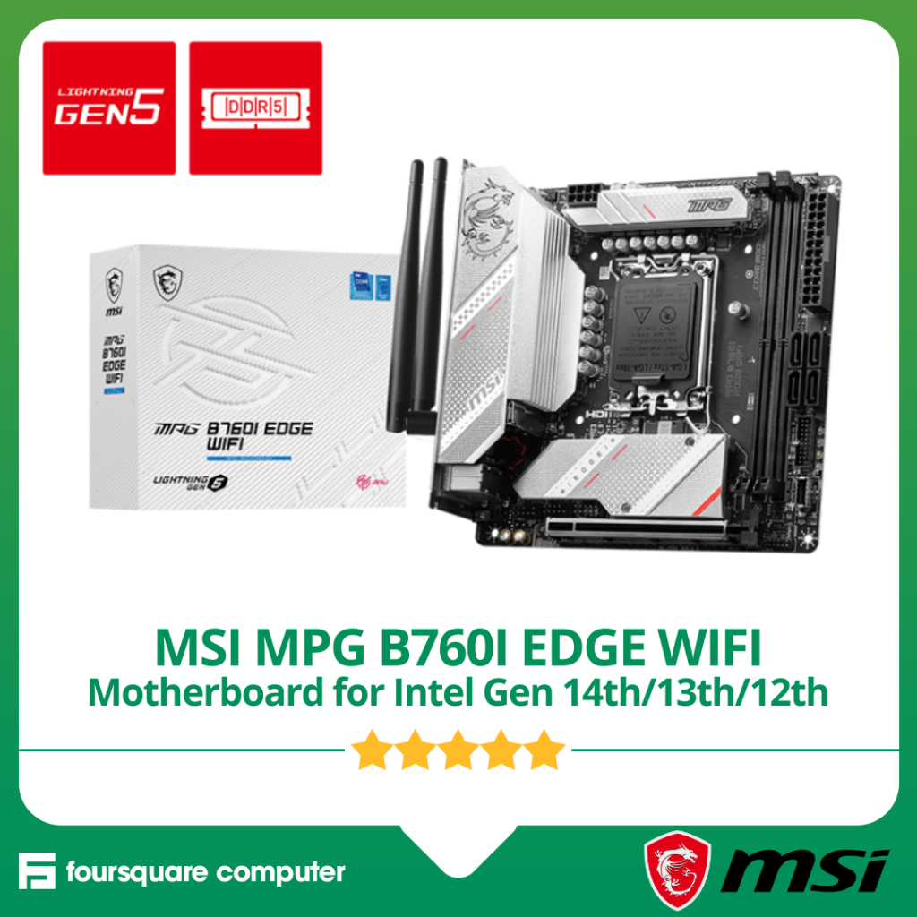 Motherboard MSI MPG B760I EDGE WIFI Mobo Intel Mini ITX LGA 1700 Resmi