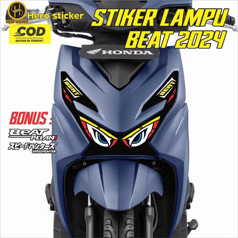 Stiker Lampu Beat 2024 Sticker Lampu Alis Beat 2024