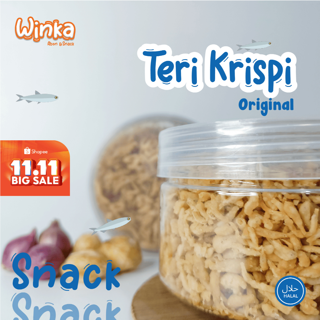 

WINKA ABON & SNACK - Teri Krispi (crispy) Original Tanpa Pengawet/MSG/Pengembang 120g