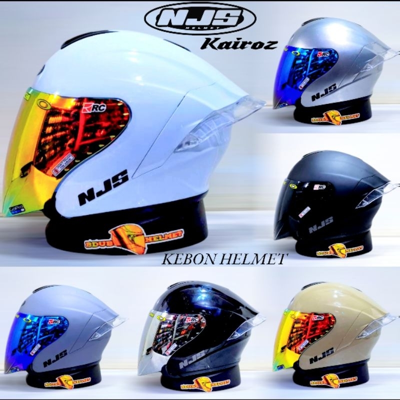 Helm NJS Kairoz white paket ganteng original NJS