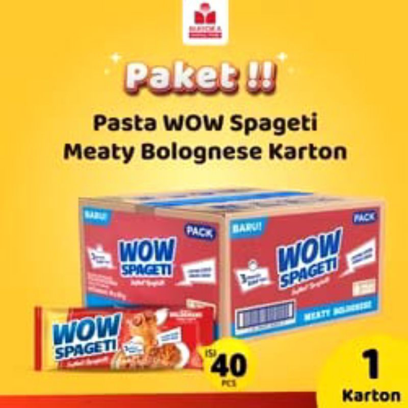 

Pasta Wow Spageti Spageti Carbonara Spageti Bolognese 1 Karton isi 40pcs Mayora