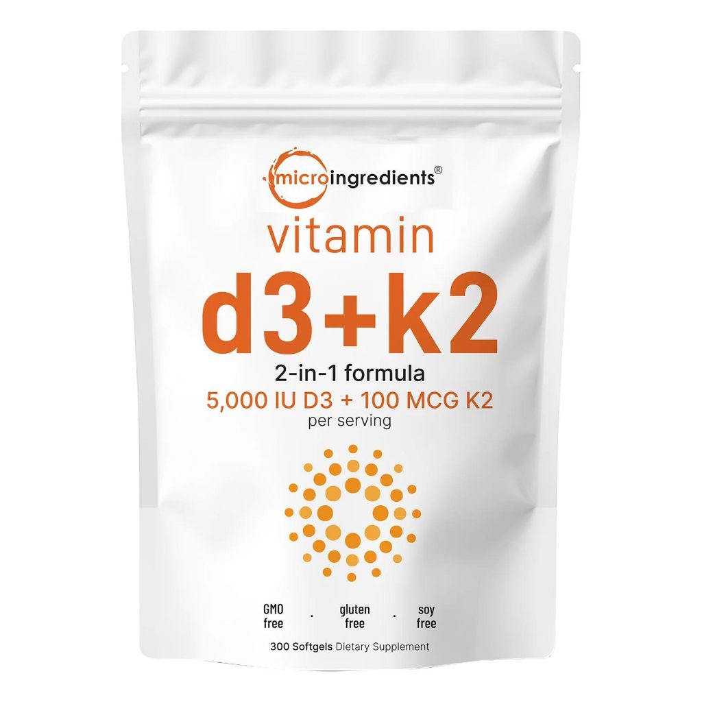 Vitamin d3 k2 5000iu Microingredient Micro Ingredients Vitamin D3 K2 300 Softgels 5000IU Original