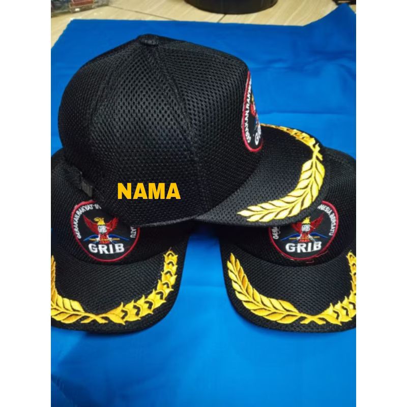terbaru topi jaring grib jaya topi jaring ormas grib topi grib jaya topi ormas grib full bordir