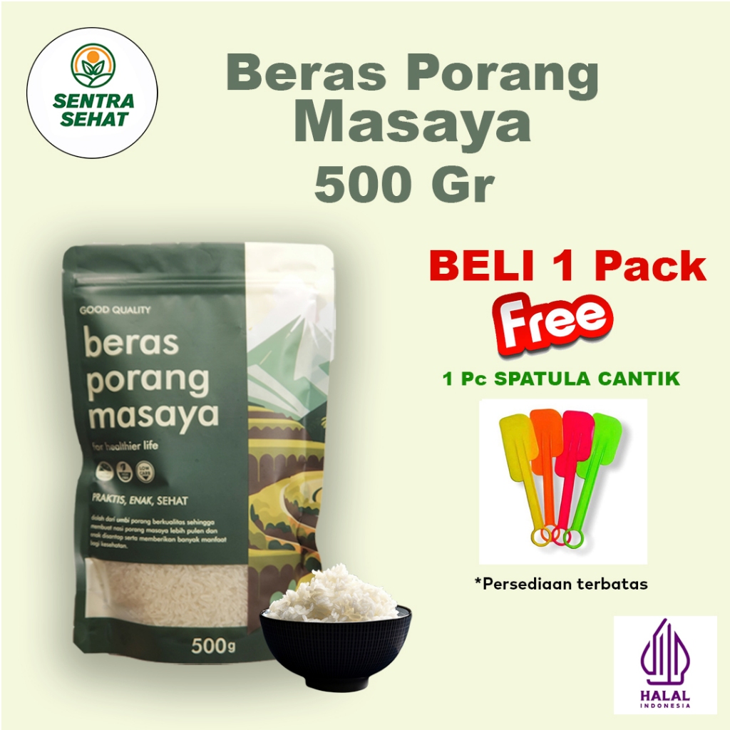 

MASAYA BERAS PORANG 500 GR + FREE SPATULA CANTIK #berasdiet #diet
