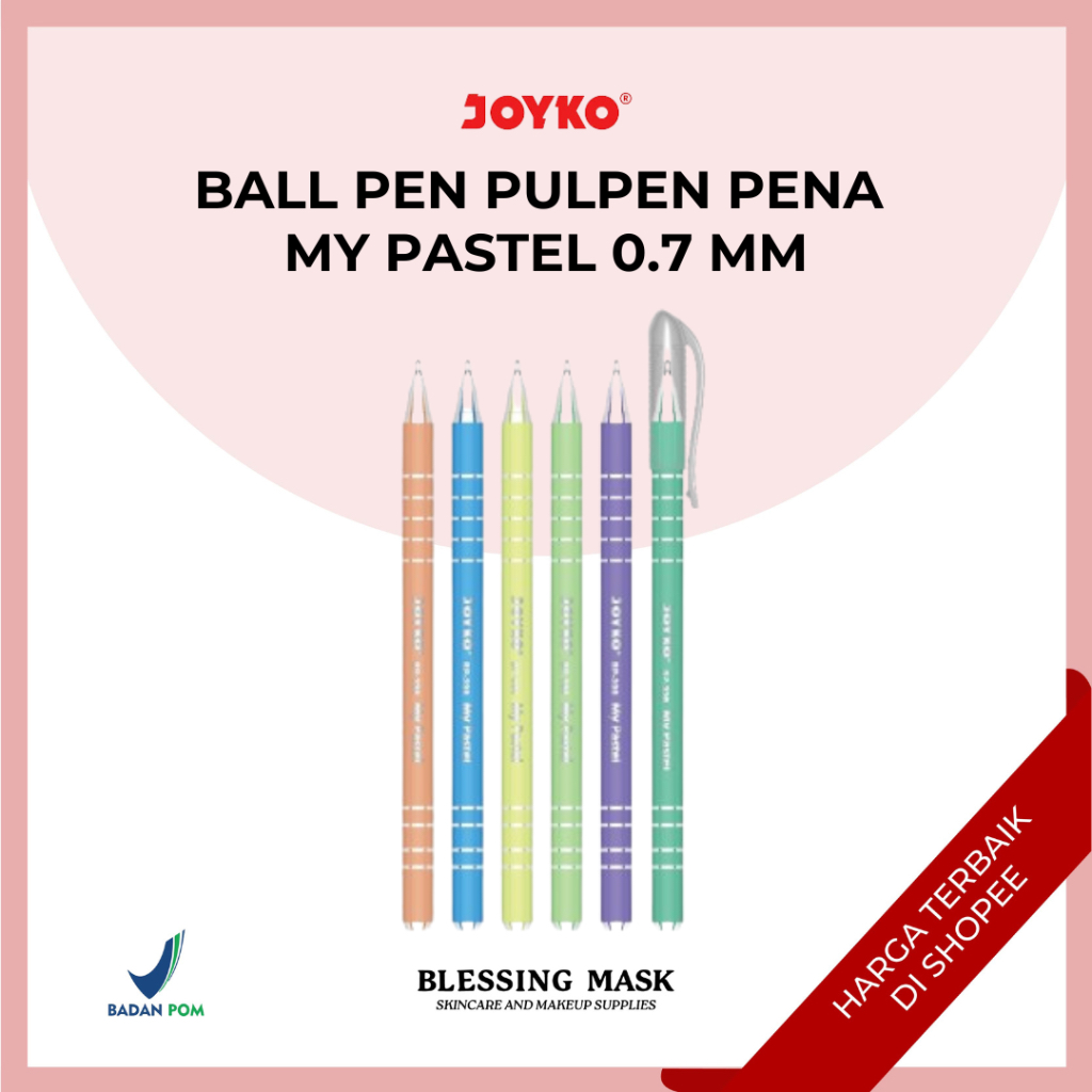 

JOYKO Ball Pen Pulpen Pena Joyko BP-336 My Pastel 0.7 mm | ATK Blessingmask