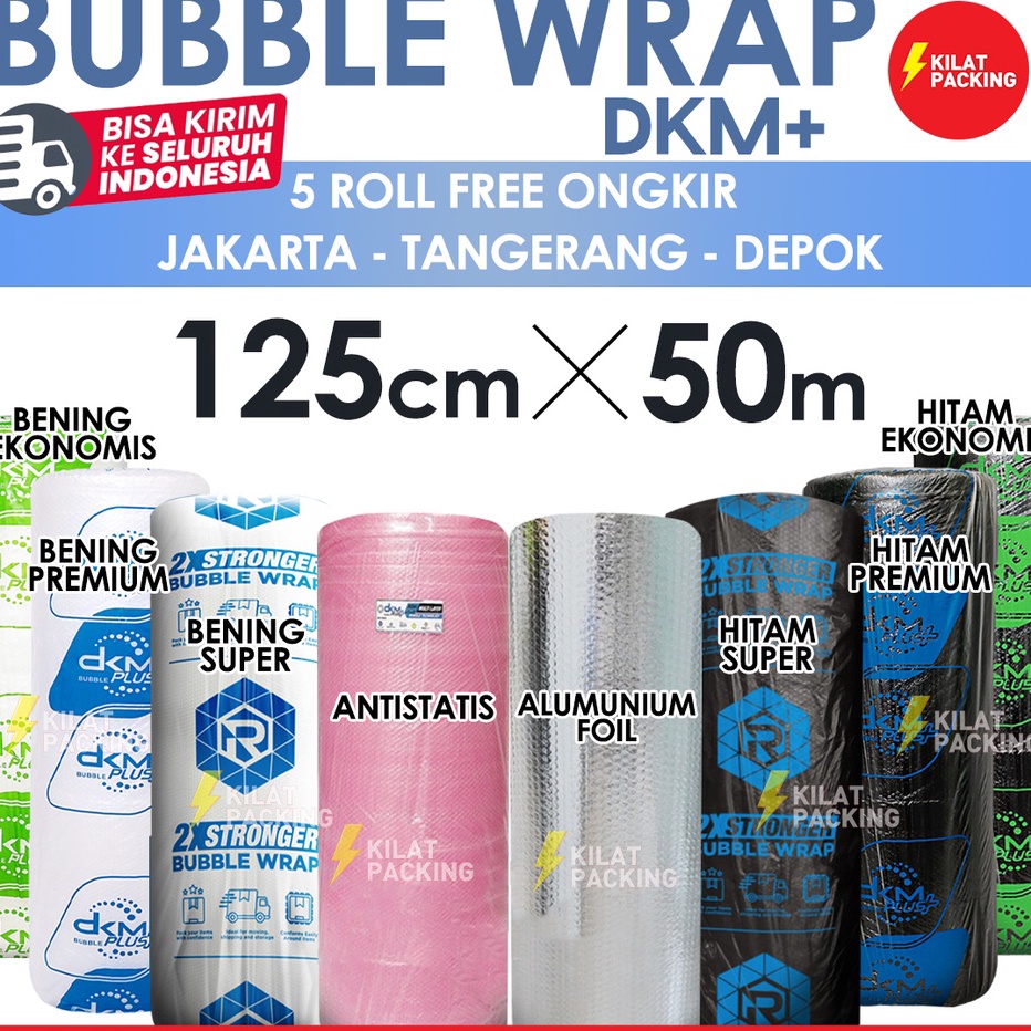 

Top PLASTIK BUBBLE WRAP PREMIUM 125 CM X 5 METER BUBBLE WRAP TEBAL PER ROLL
