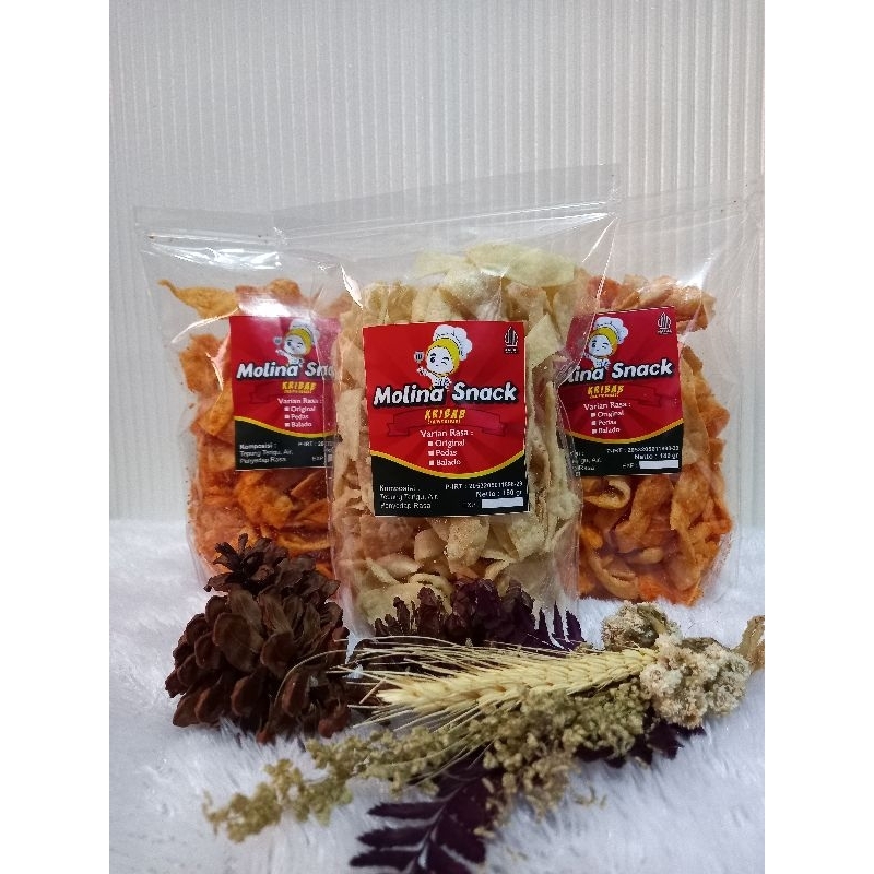 

Keripik Kulit Kebab Aneka Varian Rasa Balado,pedas,original//CemilanMurah//Berat180gr