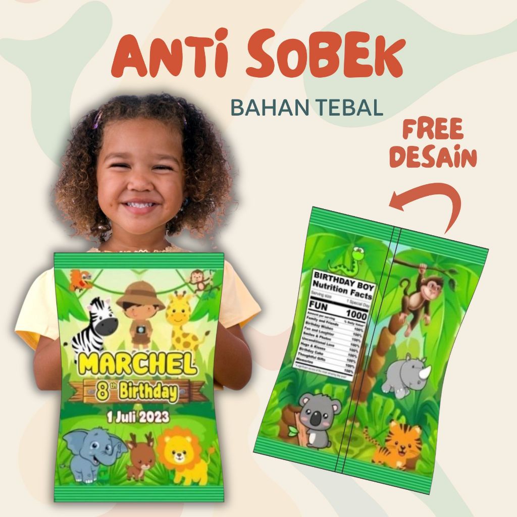 

(30x40cm) Pouch Snack Ulang Tahun Anak Bingkisan Souvenir Ulang Tahun Giant Pouch Birthday