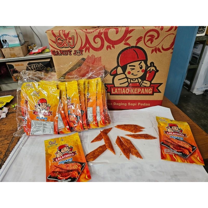 

Latiao Viral KEPANG Rasa Daging Sapi Pedas isi 30