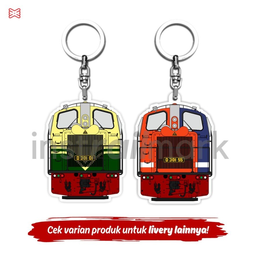 Lokomotif D301 | Gantungan Kunci Akrilik