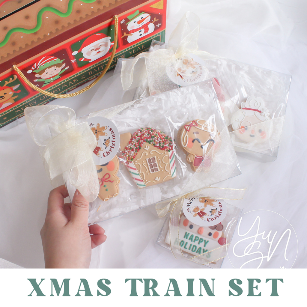 

Xmas Train set (Christmas Natal Collection) — Sugar Cookies / Decorated Cookies / Kukis Hias