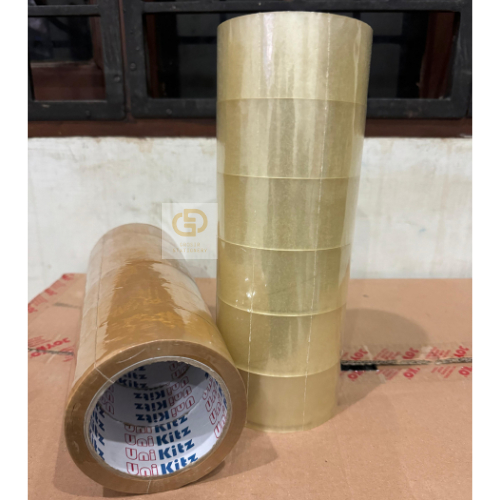 

(1 SLOP / 6 PCS) LAKBAN UniKitz TAPE 45 x 70 yard Bening dan Coklat