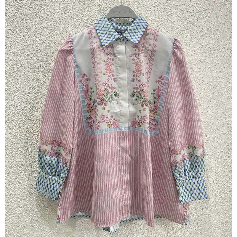 Benang Jarum-Coral Dreams Puffy Shirt-Jellyfish