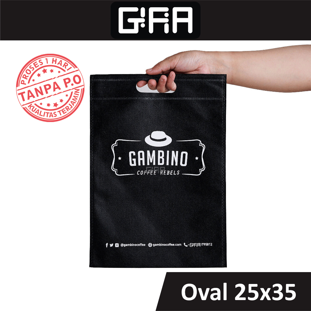 

Goodie Bag Sablon Custom / Tas Spunbond Sablon 25x35 cm