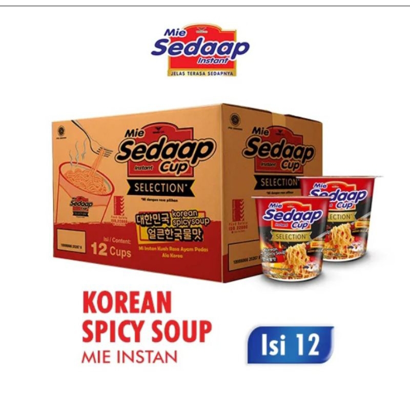 

SEDAAP Korean Spicy Soup Cup Mie Instant [12 pcs x 75 g]