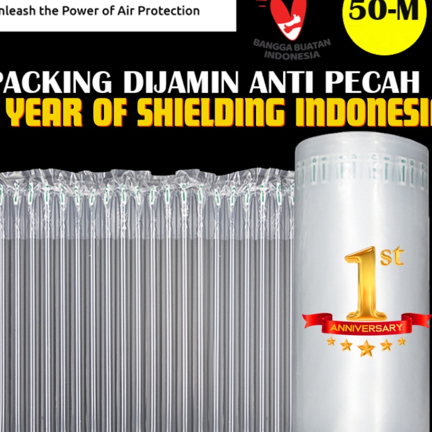 

HJ6 Inflatable Air Bubble Cushion Wrap AirShield 5m Tinggi Tebal