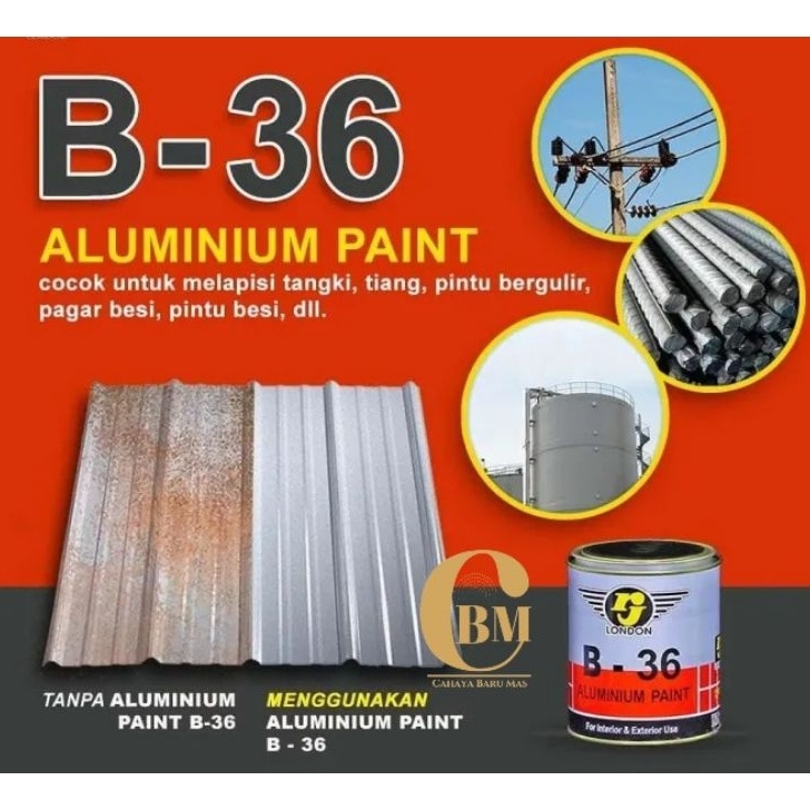 

READY STOCK Cat Alumunium B36 RJ LONDON Cat Minyak Silver Cat Minyak 1 gram