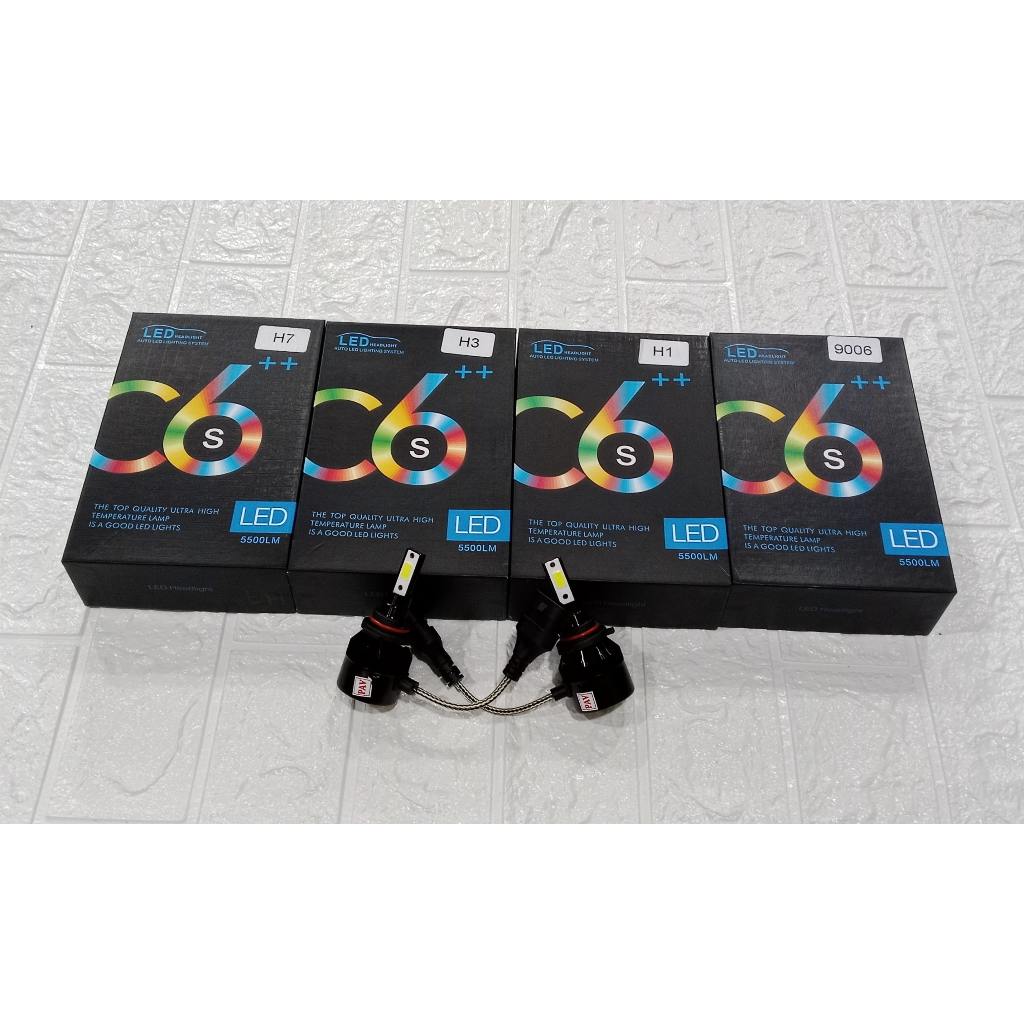 Lampu LED Mobil C6 H7 H3 H1 9006 Dus Hitam