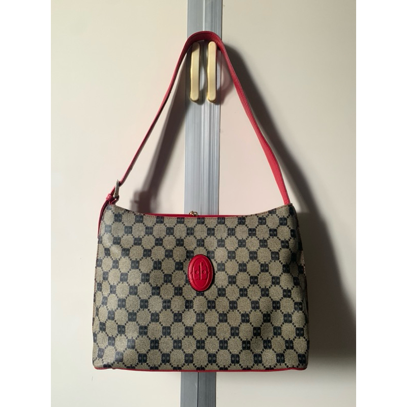 PRELOVED - ARNALDO BASSINI RED MONOGRAM BAG
