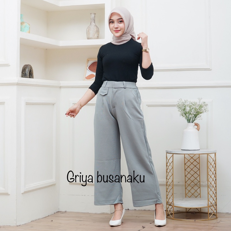 ORO PANTS KULOT KNIT // CELANA KULOT BAHAN KNIT PREMIUM