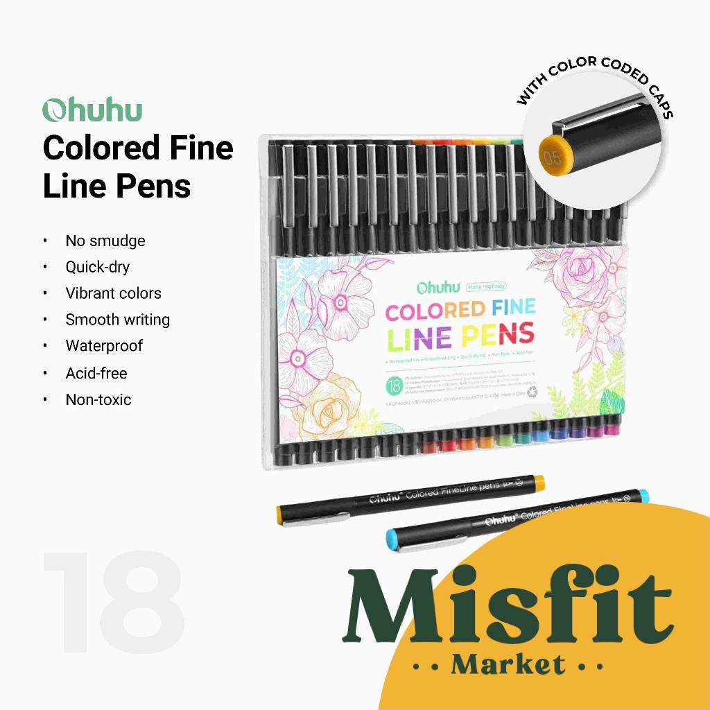 

Ohuhu Colored Fineliner Drawing Pen Set of 18 Colors