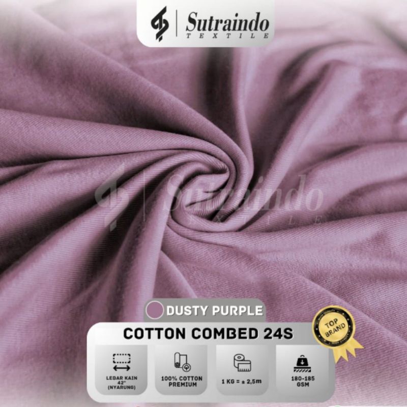 KAIN COTTON COMBED 24S (DUSTY PURPLE) PER 0.5 KG