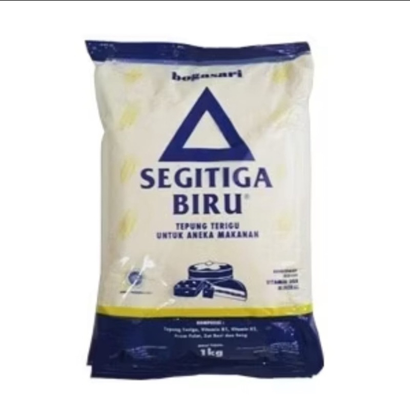 

Tepung Terigu Segitiga Biru 1 kg / 1000 gr / 1 kilo Serbaguna Bogasari