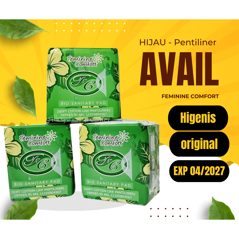 avail pembalut hijau pentiliner / Avail Pembalut / Panty liner Original Hijau 1 BAL